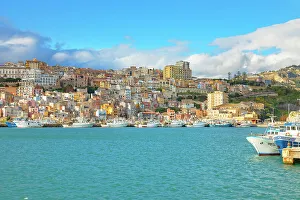 Europe Coastal Towns Stampe: Sciacca harbour, Sciacca, Agrigento district, Sicily, Italy, Mediterranean, Europe
