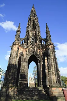 UK Landmarks Stampe: Scott Monument, Edinburgh, Lothian, Scotland, United Kingdom, Europe