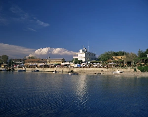 Mediterranean Seafront Stampe: Seafront promenade of Side