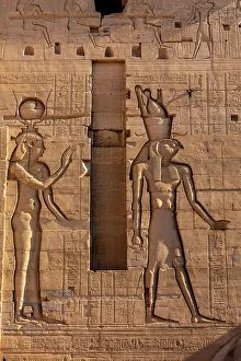 African UNESCO Sites Stampe: The Second Pylon of The Temple of Isis at the Philae Temple Complex