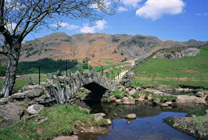Ponte Slaters a Little Langdale nel Distretto del Lago in Cumbria Inghilterra Regno Unito Europa
