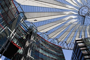 Berlin Tourist Attractions Map Stampe: Sony Centre