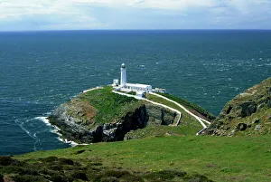 Stampe di Faro di South Stack, Angersi, Galles del Regno Unito Europa Anglesey Stampe: Faro di South Stack, Angersi, Galles del Regno Unito Europa
