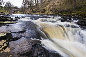 English Countryside Bridges Stampe: StainforthBridge and Stainforth Force on the River Ribble