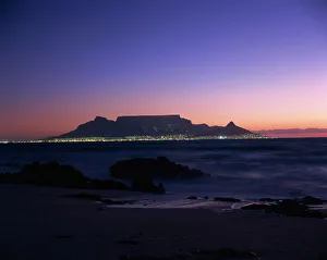 Città Del Capo Stampe: Montagna di Table al tramonto