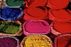 Stampe di Colori tessili di Katmandù in Nepale e in Asia Nepal Stampe: Coloranti tessili