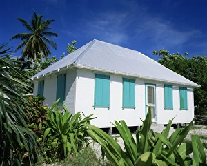 Colorful Building Exterior Stampe: Typical cottage