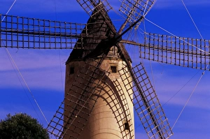 Mallorca Travel Destination Stampe: Typical windmill