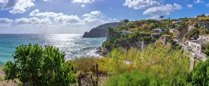 Campania Coastline Stampe: View of coastline from elevated position in Sant'Angelo
