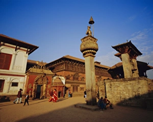 Kathmandu Valley Landmarks Stampe: View of Durbar Square