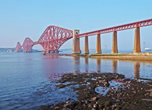 Ponte Forth Stampe: Vista del Ponte di Forth, Sito Patrimonio dell'Umanità delle Nazioni Unite a Queensferry vicino ad Edimburgo