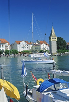 Europe Lake Destinations Stampe: View across harbour