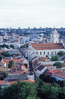 Vilnius Old Town Stampe: View over Old Town