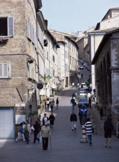 Marche Region Europe Stampe: View up Via Raffaello