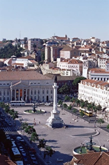 Rossio Square Portugal Stampe: View over Rossio Square