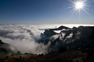 Canary Islands Outdoor Photography Stampe: View over the volcanic crater Taburiente, La Palma, Canary Islands, Spain, Europe