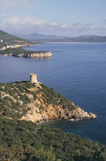 Sardinian Coastal Scenery Stampe: Watchtower