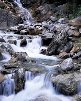 European Waterfall Stampe: Waterfall, Blatten