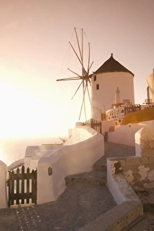 Santorini Landscape Photography Stampe: Windmill, Oia