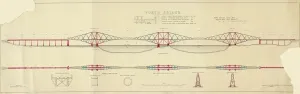 Ponte Forth Stampe: Ponte di Forth, Elevazione e Sezione (Con le tonalità)