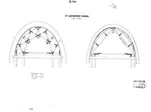 Network Rail Archives Stampe: St Leonards Tunnel - Cross Sections [c1925]