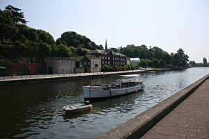 Devon Scenery Stampe: Exeter canal, Devon, UK
