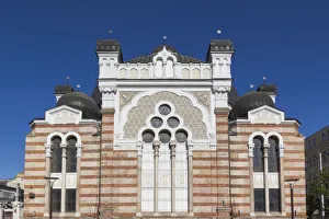 Balkan Travel Destinations Stampe: Bulgaria, Sofia, Sofia Synagogue, built 1909, second largest Sephardic Synagogue in