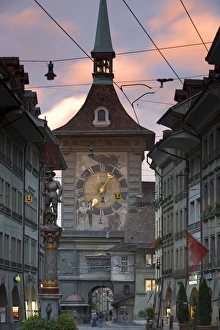 Berner Oberland Tourism Stampe: Clock tower
