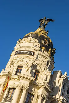 Madrid Architecture Stampe: Metropolis Building or Edificio Metropolis, Madrid, Community of Madrid, Spain