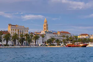 Dividere Stampe: Porto di Spalato, Spalato, Costa dalmata, Croazia, Europa