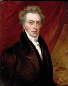 Stampe di Artista : Barbaio, Tommaso - Titolo : Ritratto di se stesso- Data : 1841- Medio e dimensione originale: Olio su legno , cm . 26 x 21.6 Thomas Barber Stampe: Ritratto Autore