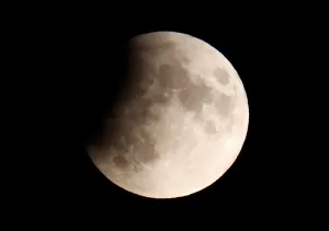 July 2019 Lunar Eclipse Stampe: A partial lunar eclipse is seen in Berlin