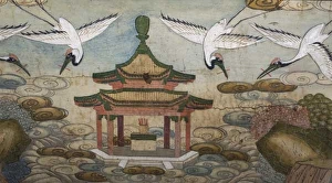 Traditional Chinese Pavilion Stampe: 005475