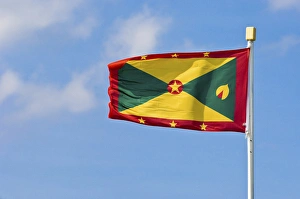 Colorful Country Flags Stampe: Grenada flag