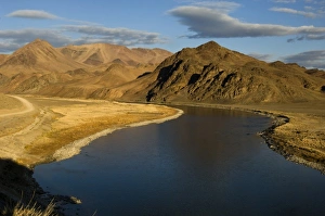 Mongolian Landscape Stampe: River in Mongolia