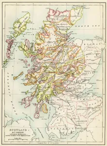 Regno Unito Stampe: Mappa della Scozia negli anni '20 del 1520.