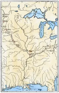 Mappa Stampe: Mappa della migrazione mandan.