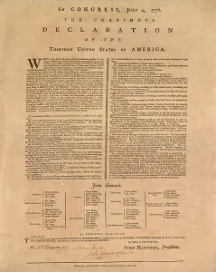 American Revolution Documents Stampe: An authenticated copy of the Declaration of Independency