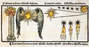 Astronomia Stampe: COMETA, 1496. Diverse forme di comete