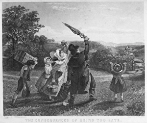 19th Century Transportation Stampe: MISSING THE STAGECOACH. The Consequences of Being too Late