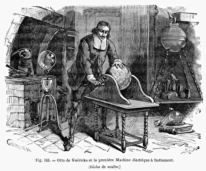 Otto Von Guericke Stampe: OTTO von GUERICKE, c1663. The first electrostatic generator
