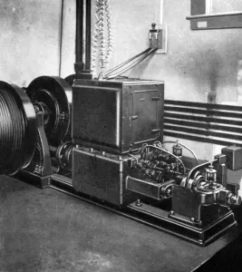 Tecnologia Stampe: OTIS ELEVATOR, 1889. Motore dell'ascensore elettrico di prima generazione