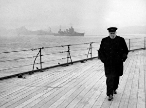 WINSTON CHURCHILL (1874-1965). Stato maggiore inglese e scrittore. Fotografia, 1941.