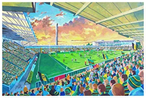 Stadio Fine Art - Northampton Saints Rugby di Franklins Gardens.