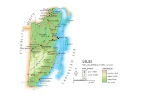Mappa del Belize.