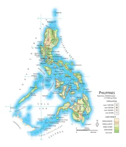Map Illustration Art Stampe: Map of the Philippines