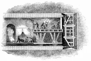 Thames Tunnel Construction Stampe: Section of Thames Tunnel (1825-1843)