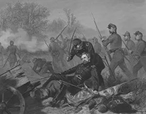 Civil War Engravings Stampe: Attack at Chantilly