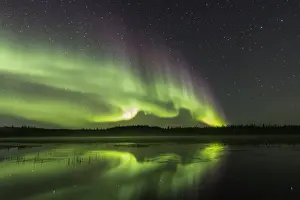 Aurora Borealis Reflection Stampe: Aurora reflection