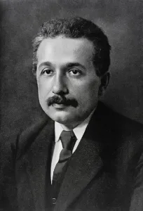 Black Background Photography Stampe: Physicist Albert Einstein